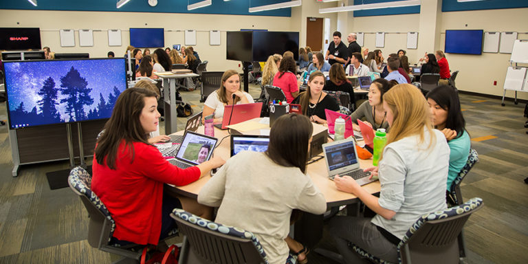 Nursing students in a technology-enhanced active learning classroom
