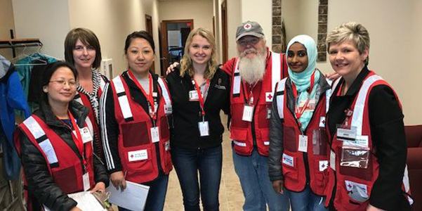 photo of nursing students who helped tornado victims in Barron & Rusk counties