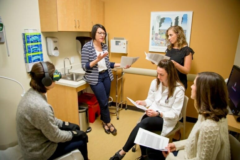 Sarah Endicott, DNP, RN, GNP-BC, with DNP students