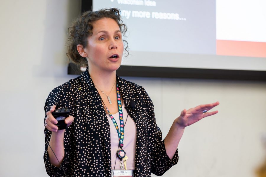 Kitty Montgomery delivers a RED Talk at the School of Nursing Fall 2019