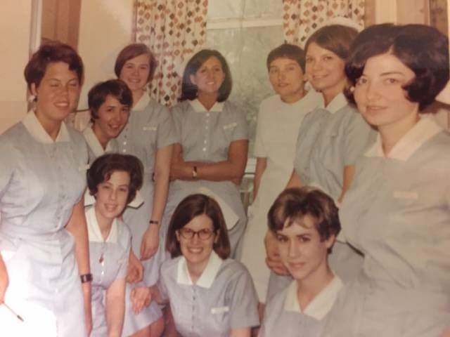 Class of 1971 clinical group in uniforms