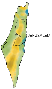 map of Israel and Palestine